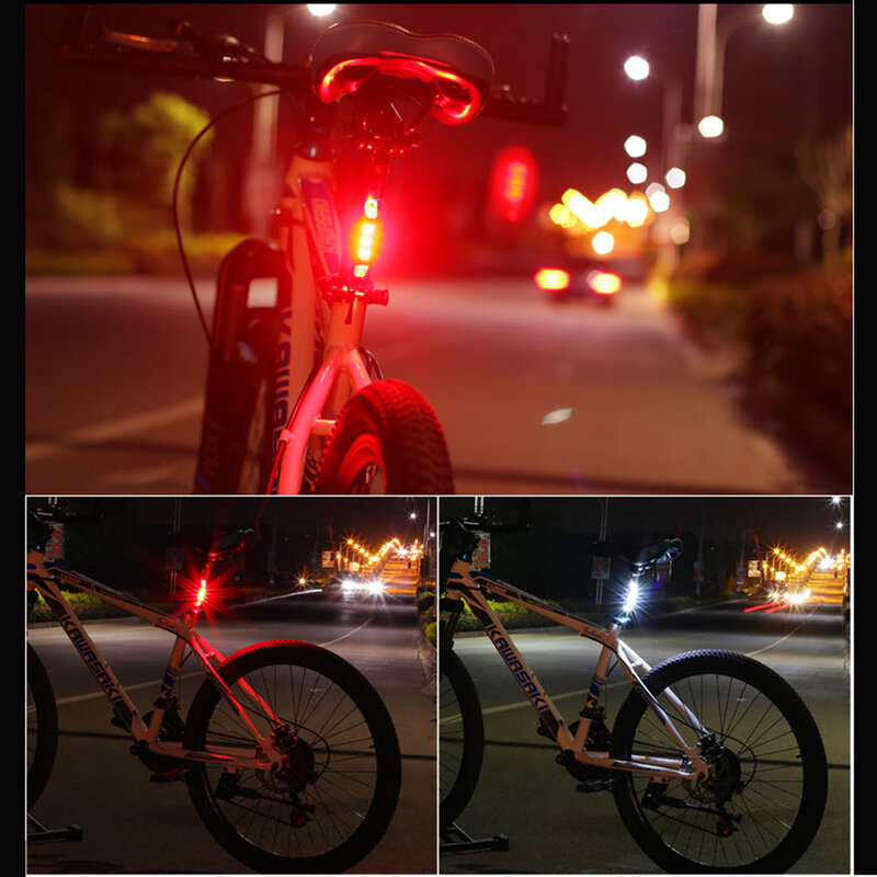 مؤشر الدراجة مصباح المصباح الذيل ضوء قابلة للشحن ركوب السلامة تحذير ضوء قوي مشرق الجبهة الخلفية مصابيح في الهواء الطلق الدراجات