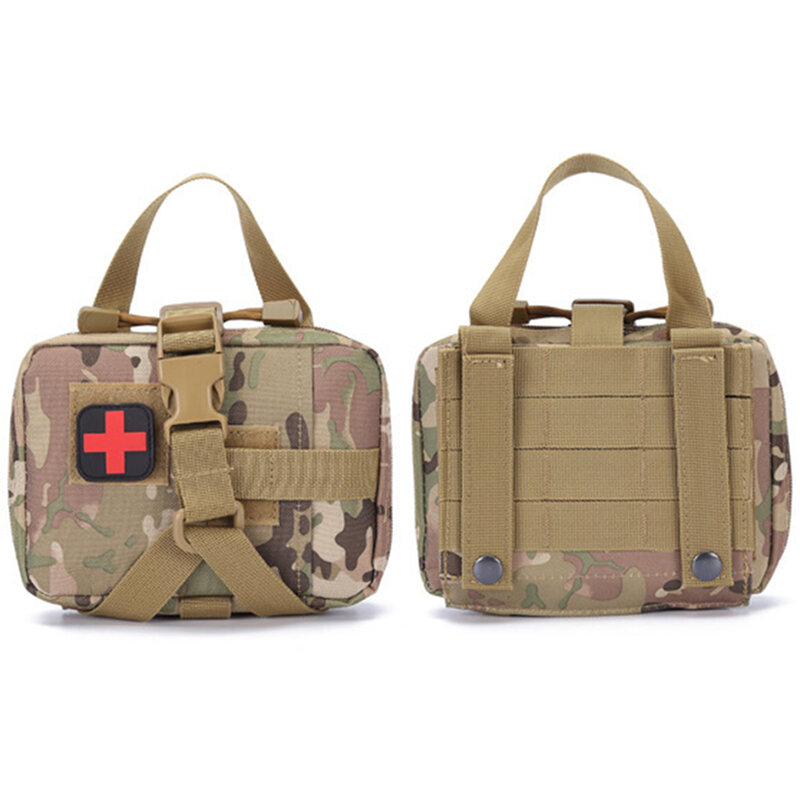 Nylon First Aid Kit Bag, Saco de emergência médica, Bolsa de ferramentas ao ar livre, Camuflagem CP