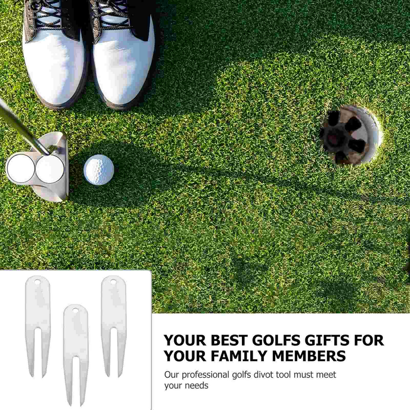 Golf e Golfs Grass Repair Forks, aço inoxidável, Ferramentas, Ferramentas Divot, Golf Repair, 3pcs