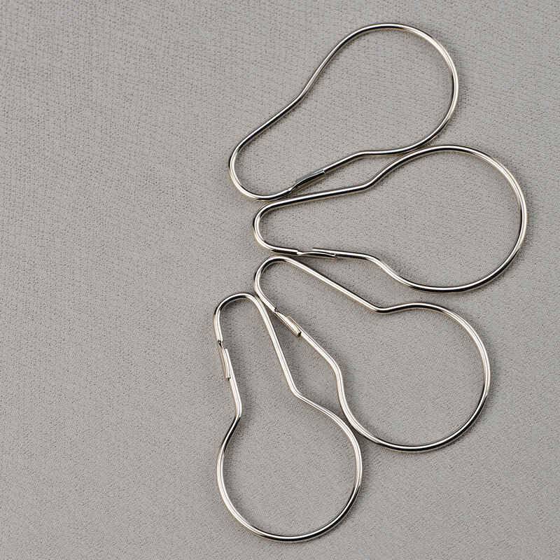 Crochet de rideau de douche en métal, boucle de gourde sans perles, en forme de 8 inversée