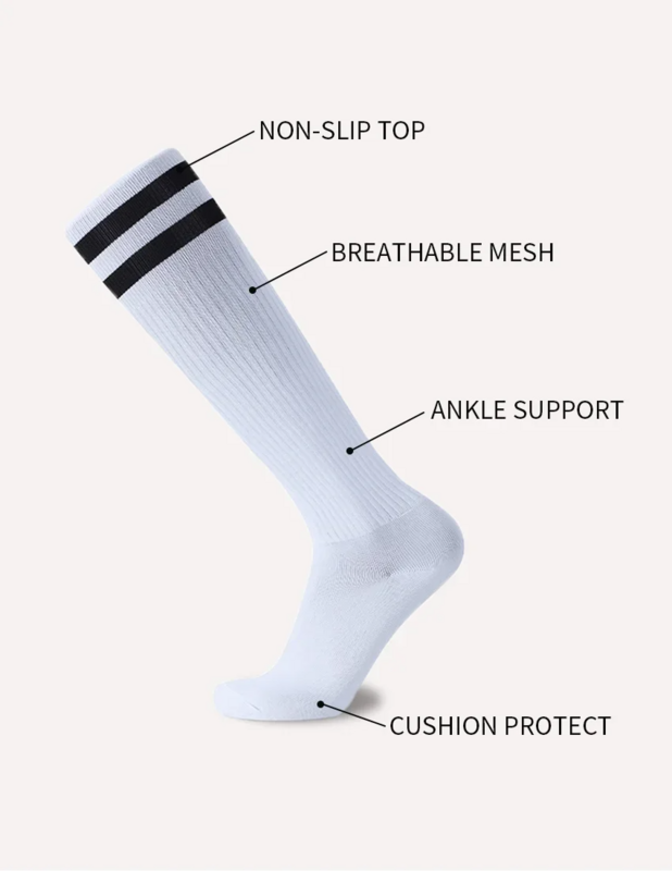 Calzini da calcio Running Golf Compression Socks uomo donna nero bianco a righe multicolori calzini sportivi vene Varicose Anti fatica