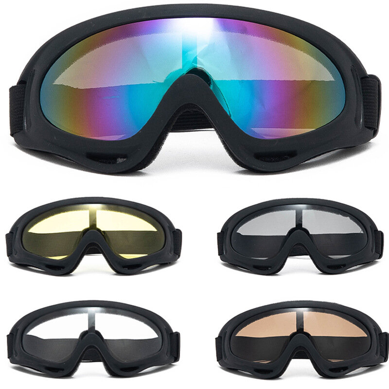 Hot 1Pcs ฤดูหนาว Windproof สกีแว่นตาแว่นตาแว่นตาแว่นตากีฬากลางแจ้ง Cs แว่นตาสกีแว่นตา UV400ป้องกันฝุ่น Moto ขี่จักรยานแว่นตากันแดด