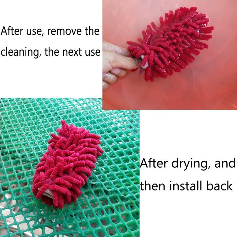 Alat penghilang debu Microfiber 3 Pak, alat penghilang debu cuci tangan, dapat ditarik, cocok untuk membersihkan