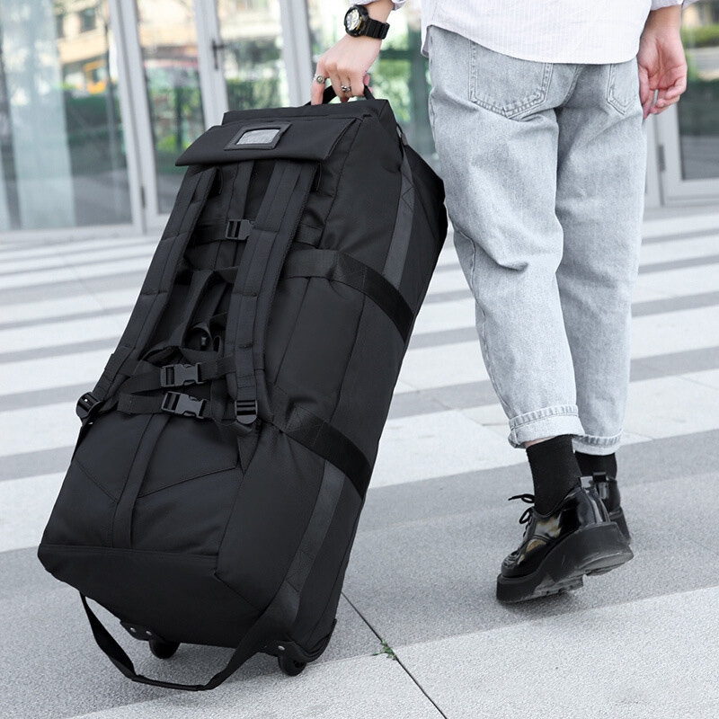 Faltbare Reisetaschen Unisex Universal Reisetasche mit Rad große Kapazität Gepäck aufbewahrung Handtasche wasserdicht xm135