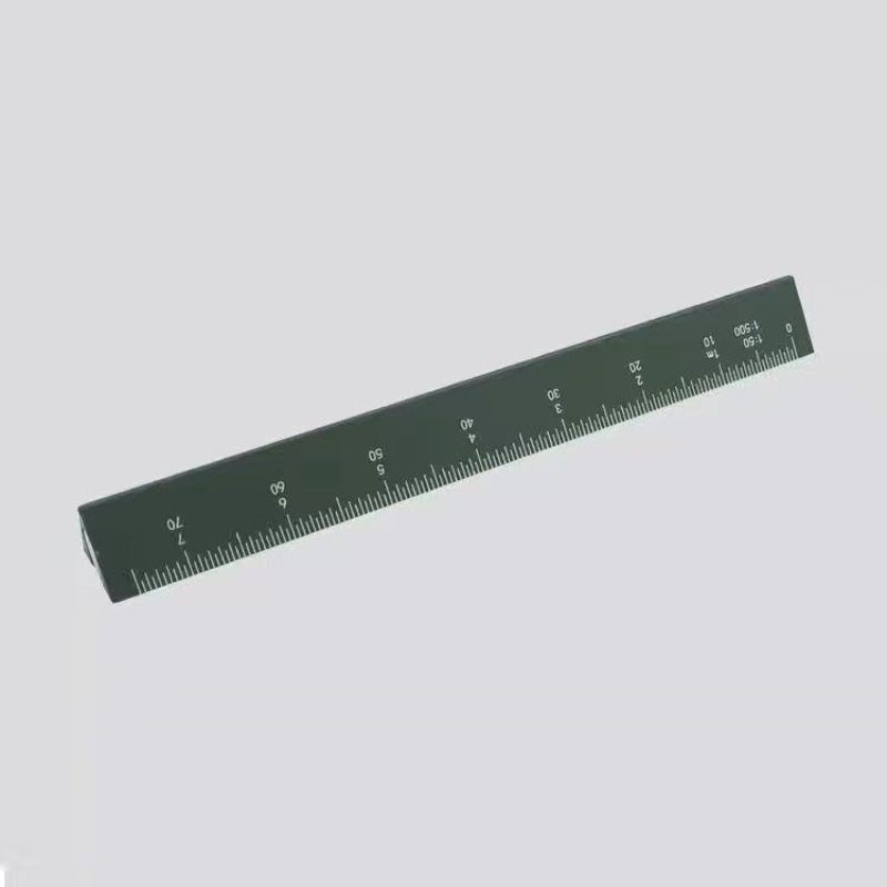 크리 에이 티브 간단한 휴대용 펜 눈금자 서리로 덥은 다기능 고정밀 제도 도구 학생 학교 용품 15cm 눈금자