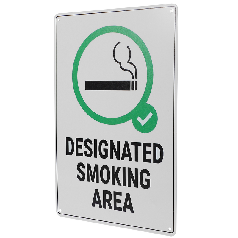Señal de fumar en público, señal creativa, tablero de placa de área de fumar de hierro