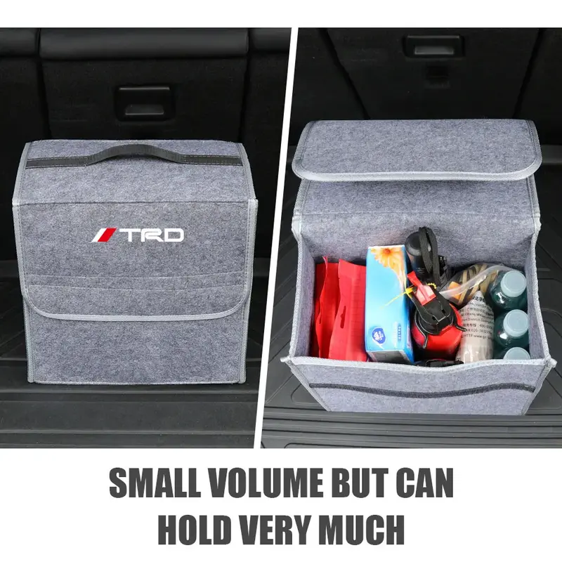 Bolsa de almacenamiento de fieltro suave para coche, organizador de maletero plegable para Toyota TRD Crown, Reiz, Corolla, Prada, Alphard, Yaris, Vitz, Camry, GT86