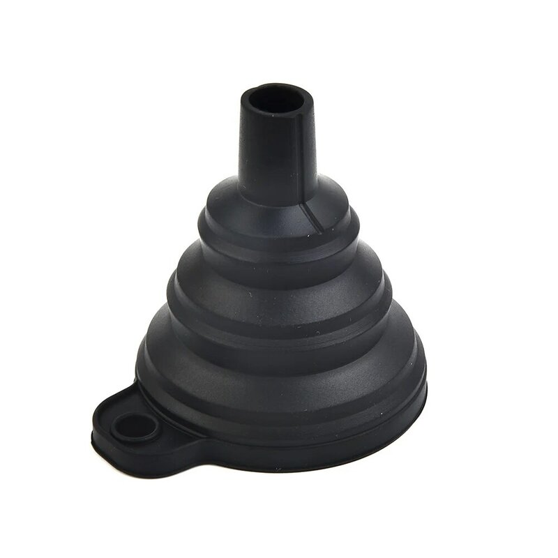 Universal Car Funnel Fluid Change Fill Gasoline Oil Fuel Parts Petrol Accessories Black Collapsible Durable New
