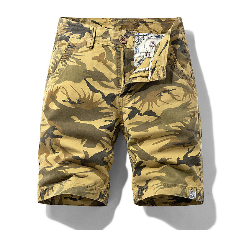 2023 New Men Summer Fashion Casual Comfortable Camouflage Cargo Shorts Men Lightweight Simplicity Cotton Straight Men's Shorts