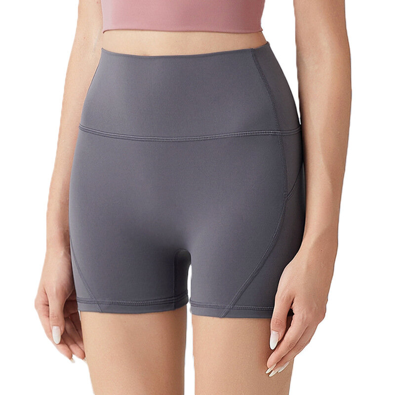 Штаны Для Йоги без неловкости тянущиеся бедра спортивные обтягивающие шорты быстросохнущие Короткие штаны для бега и фитнеса