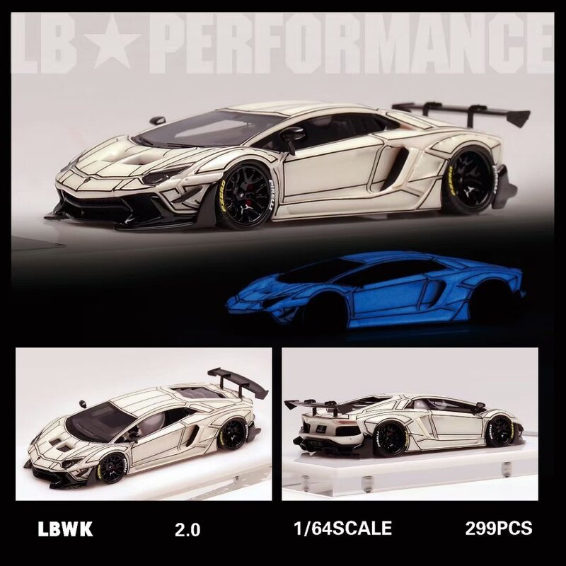 LBWK-Modèle de voiture l'inventaire en résine, jouet de collection, en stock, 1:64, LBWK Performance LP700, Aventador Diorama