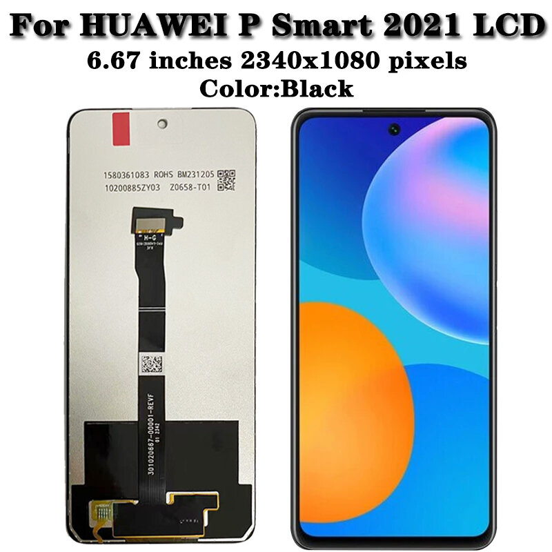 6.67 "Ban Đầu Cho Huawei P Thông Minh 2021 Màn Hình LCD PPA-LX1 LX2 Màn Hình Hiển Thị Màn Hình Cảm Ứng Cho Danh Dự X10 Lite DNN-LX9 Cho huawei Y7A PPA-LX3