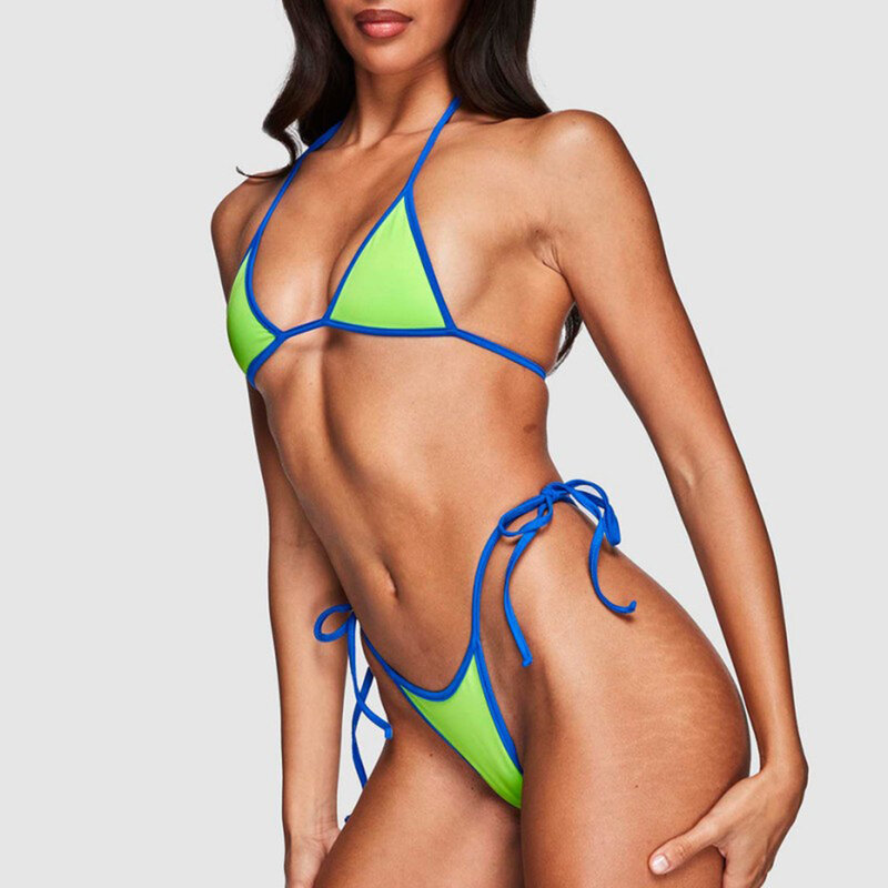 Damen Luxus Badeanzug sexy Micro Bikini Set Brust polster feste Träger Beach wear Bikini Top und Hosen für Party Strand urlaub