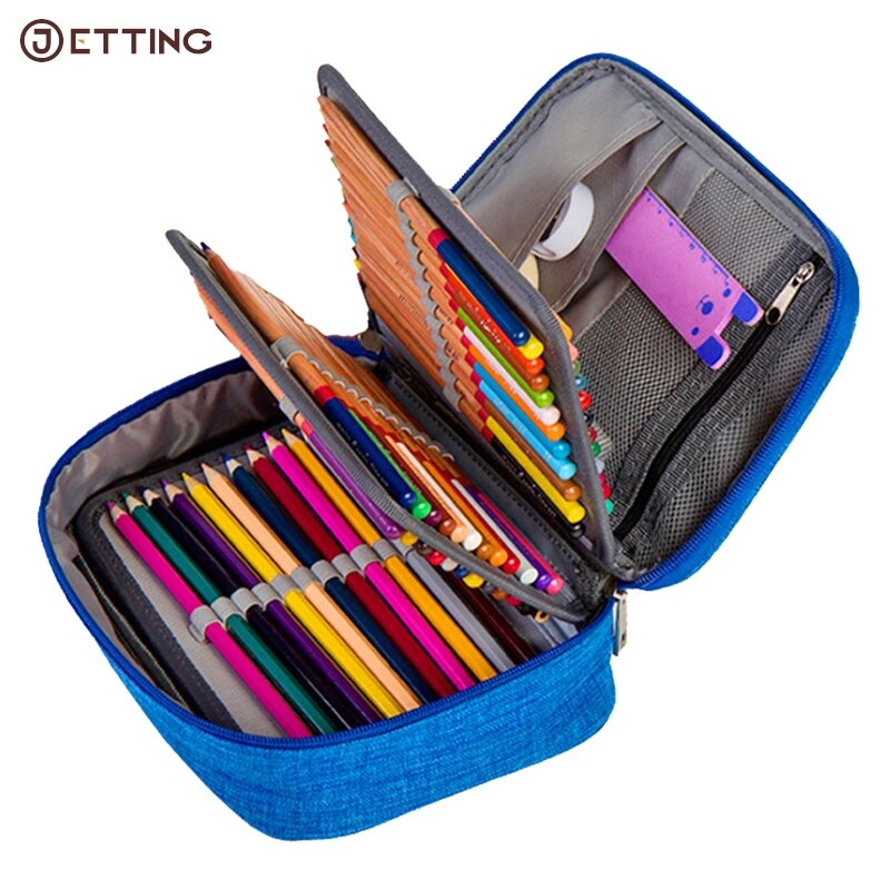 72 colori 120 fori astuccio per penne di grande capacità astuccio per matite astuccio per matite da colorare Organizer borsa fissa con tasca con cerniera