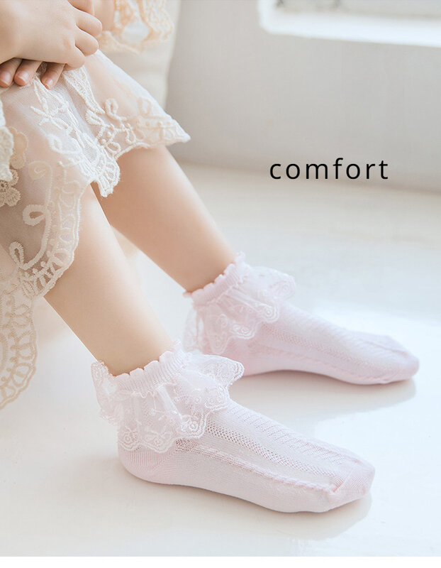 Spring and autumn princess  Lace socks socks Baby sweet cotton Summer thin invisible children's socks