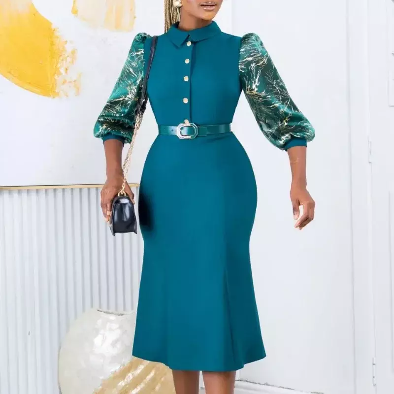 Vestido africano Dashiki ajustado para mujer, ropa Africana elegante a la moda, 2024
