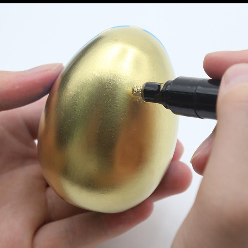 Rotulador de pintura cromada, bolígrafos de pintura de espejo líquido reflectante, tinta plateada dorada, punta de escritura de 2mm para modelo de Metal, madera, plástico, piedra
