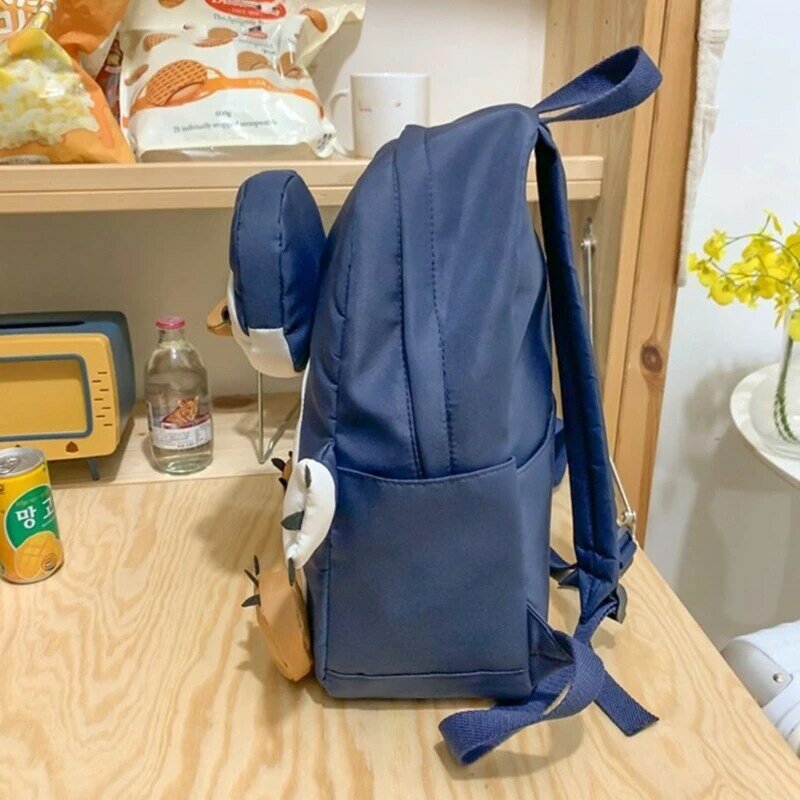 캐주얼 나일론 학교 가방 남녀공용, 귀여운 만화 노트북 책가방, 학생 가방, 517D