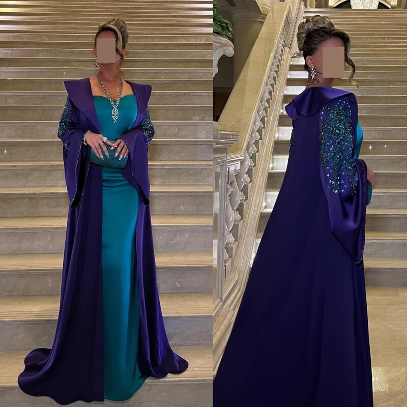 Jiayigong атласное Бисероплетение ДРАПИРОВАННОЕ искусственное платье с квадратным вырезом на заказ длинное платье