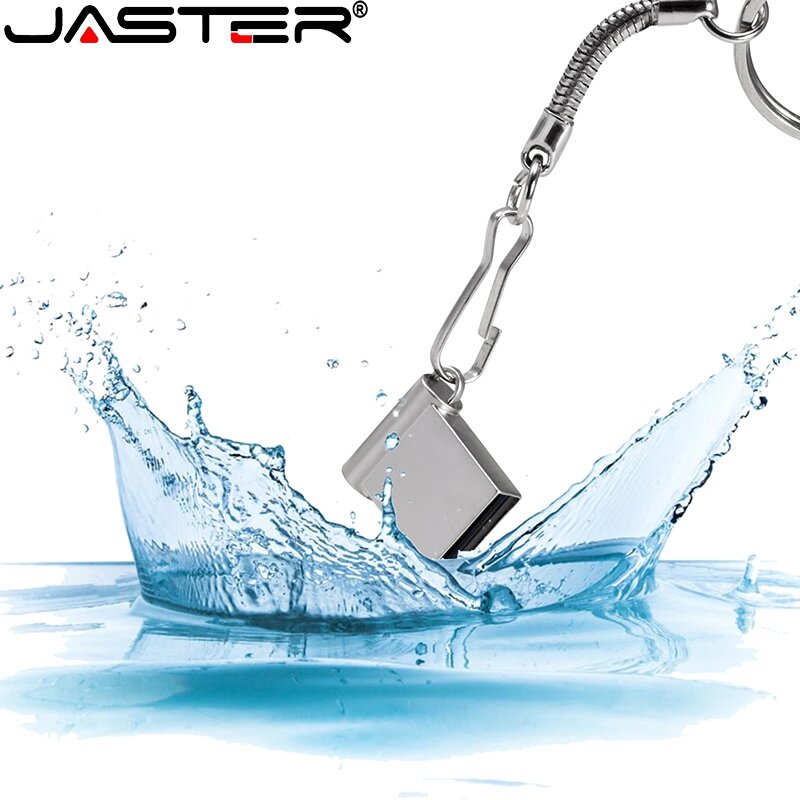 JASTER USB 2.0 64GB โลหะละเอียดอ่อนแฟลช Drive16GB 32GB Pendrive หน่วยความจำแต่งงานของขวัญฟรีโลโก้ที่กำหนดเองของขวัญ Key โซ่