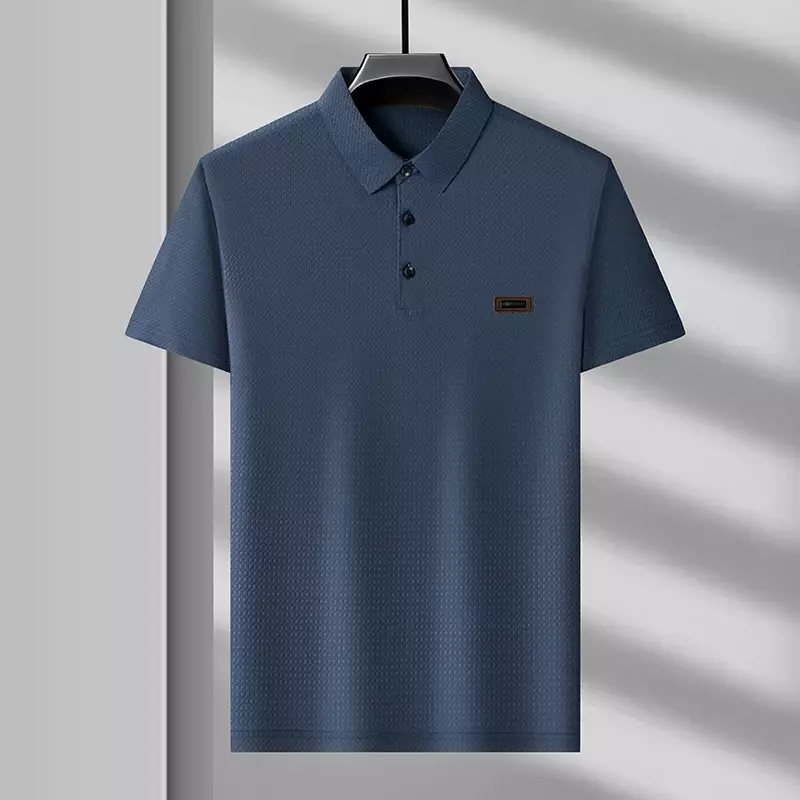 Men's Summer New Product Business Casual Solid Color Versatile Polo Shirt Bottom