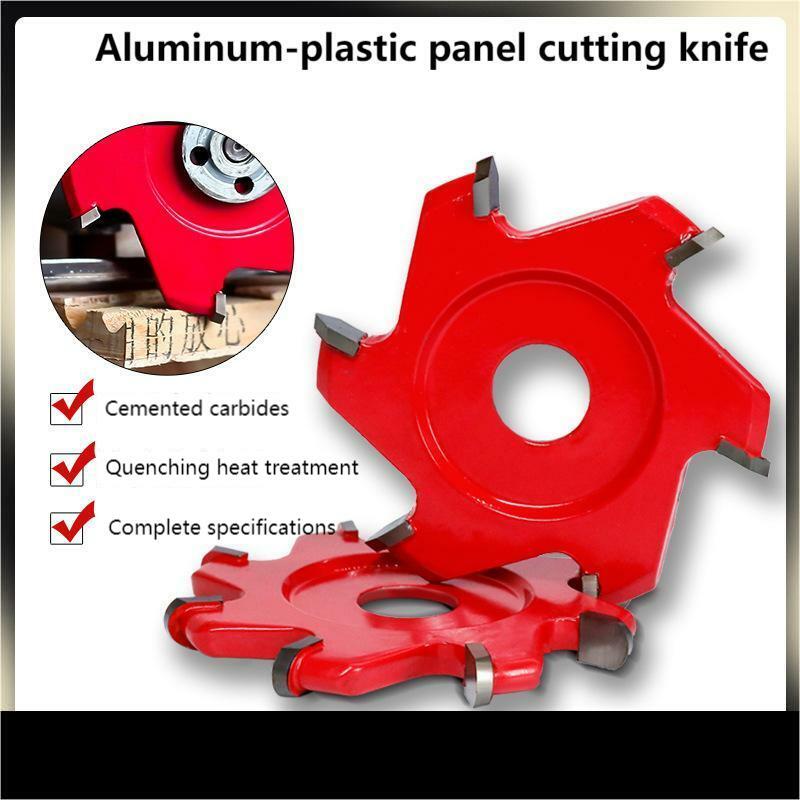 Placa de aluminio y plástico Tipo V, hoja de corte de ángulo recto plegable de 90 °, cuchillo formador de fondo redondo, cortador de fresado, herramientas de carpintería