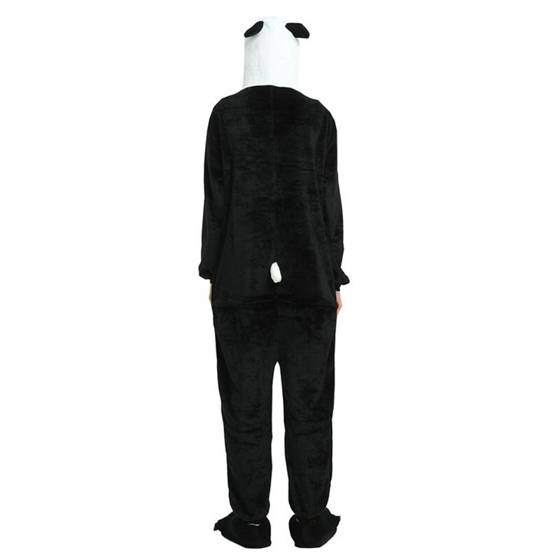Flanelowy kombinezon zimowy termiczna jednoczęściowa bielizna nocna dla par Cosplay kostiumy piżama z długim rękawem z kapturem kombinezon z zamkiem błyskawicznym