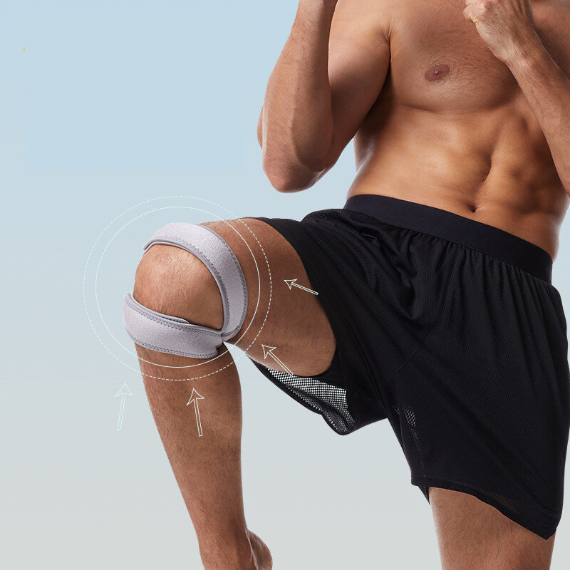 1 szt. Silikonowy ochraniacze na kolana rzepki zapobiegający urazom stawów orteza stawu skokowego biegania na rowerze Fitness, pomijając opaska na kolano mężczyzn kobiet