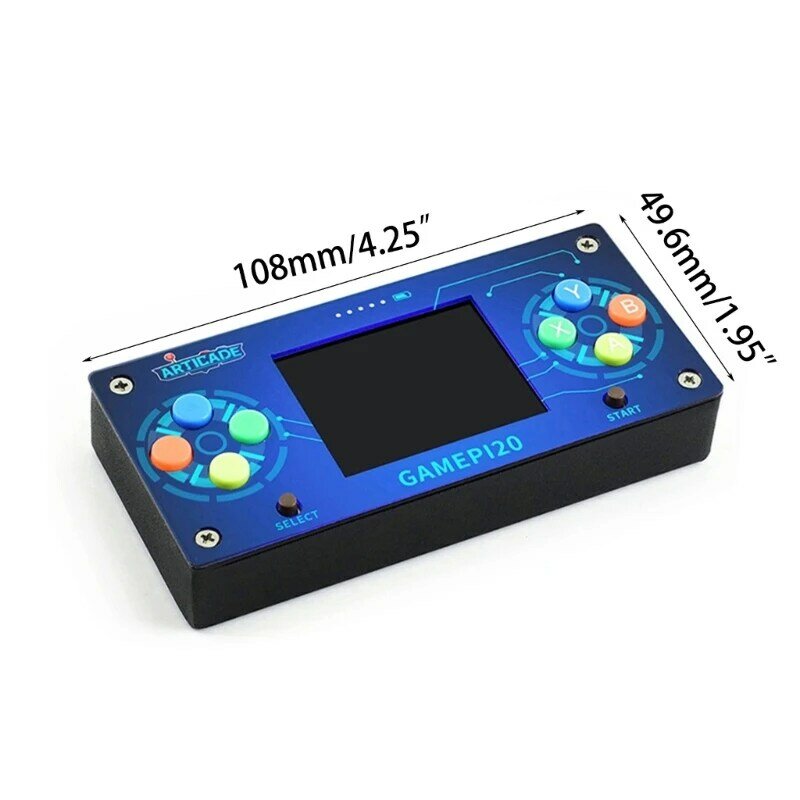 DXAB 휴대용 DIY 휴대용 게임 콘솔 게임 플레이어 라스베리 파이 제로 WH 2.0 인치 화면 소형 강력한 게임 장치