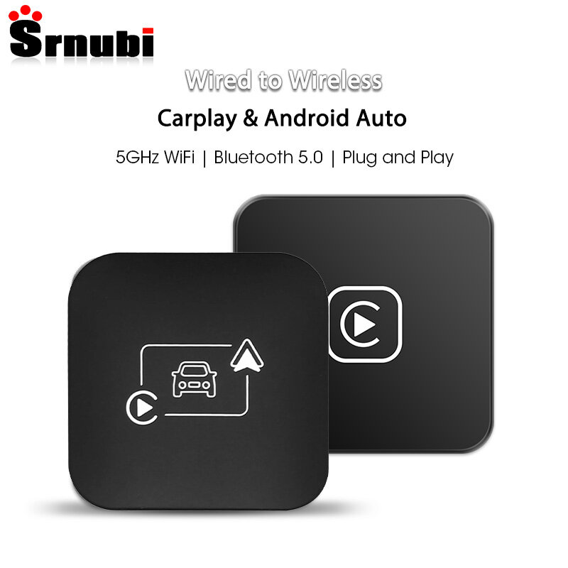 Mini Wireless Carplay Android Auto Box Spotify BT per VW Toyota Mazda Nissan Camry Suzuki Subaru Citroen Mercedes Kia Ford Opel