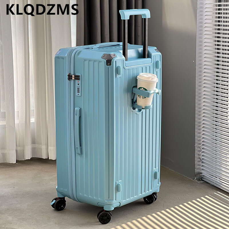 KLQDZMS  20"22“24"26"28"30"32"34"36 Inch High Quality Suitcase Large Capacity Trolley Case Men Boarding Box Rolling Luggage