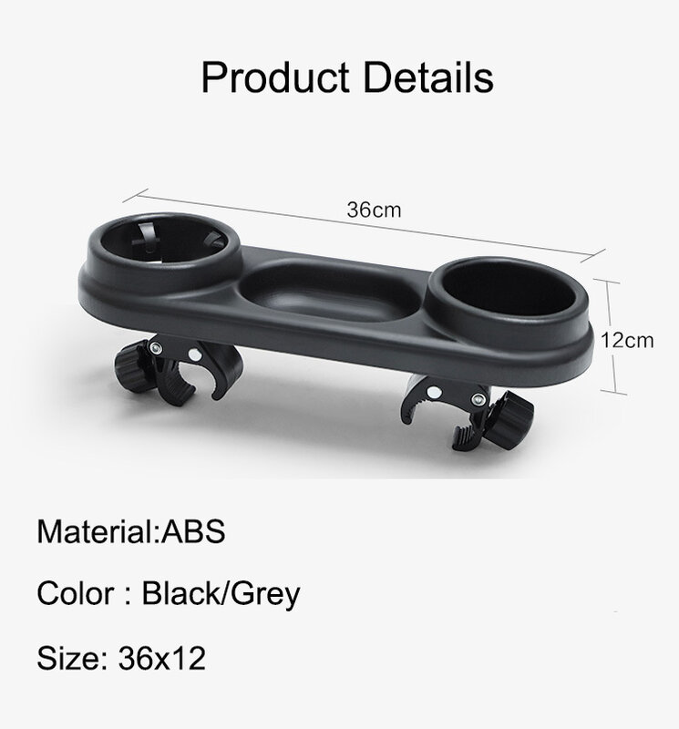 Black/Grey Baby Stroller Dining Support Plate Cup Holder Pram Armrest Eating Tray  Travel Care Safety Accessories
