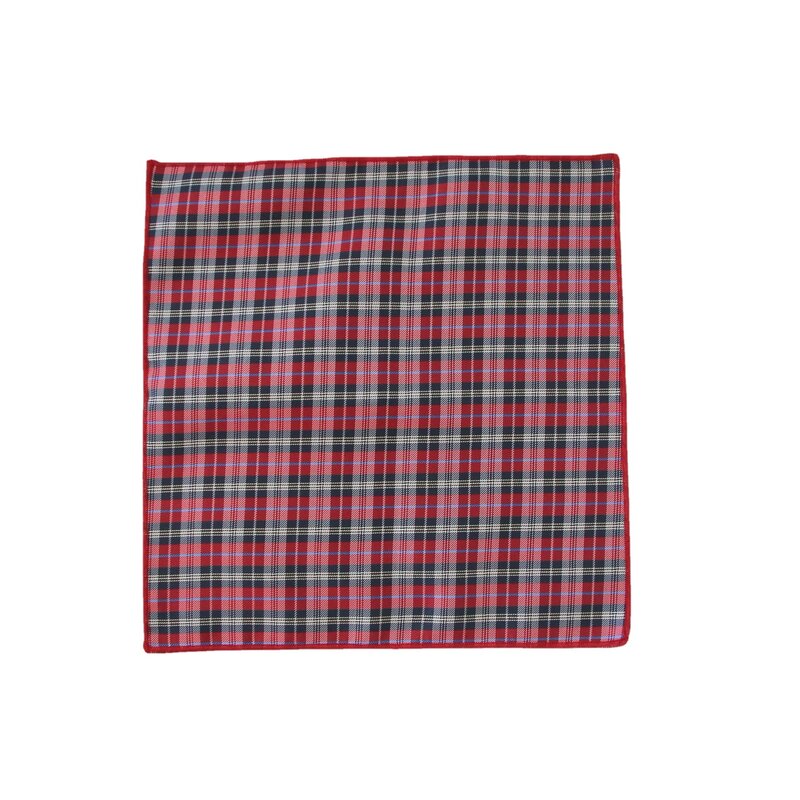 Fazzoletto scozzese a righe da uomo 24CM abito formale tasca asciugamano quadrato Business accessori per camicie pettorali in poliestere Navy Hanky