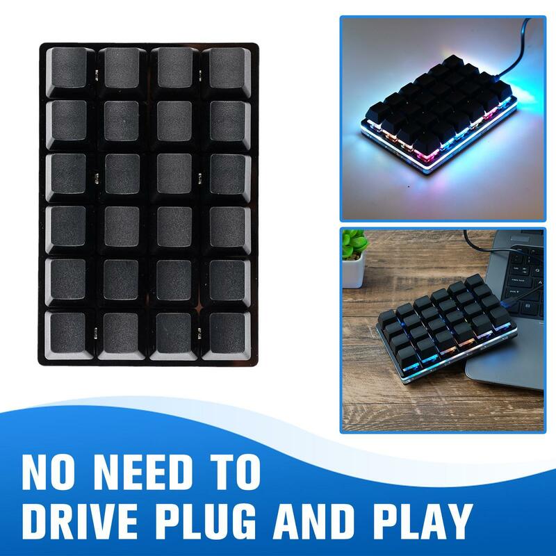 Mini Macro Custom Gaming Keyboard, Teclado Mecânico DIY Programável, Desenho PS, 2 Chaves, 6 Chaves, 8 Chaves, 12 Chaves, 16 Chaves, 24 Chaves