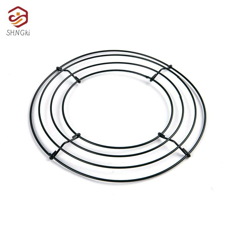 1Pcs Round Metal Hoop DIY Christmas Decoration 8-14inch Wire Wreath Frame Wall Hanging Sturdy For Wedding Valentines Decorations
