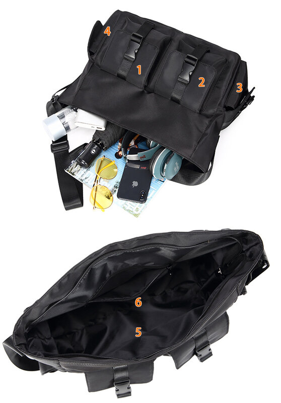 Мужская сумка через плечо, вместительный водонепроницаемый мессенджер, повседневная школьная сумка через плечо для подростков, уличные дорожные мешки