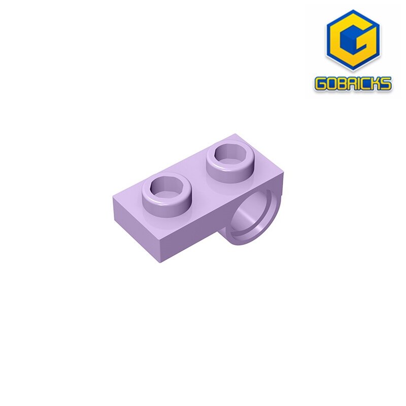 Placa de GDS-854 MOC PARTS, 1x2 modificada con agujero de pasador en la parte inferior, compatible con lego 18677, 28809 piezas de juguetes para niños