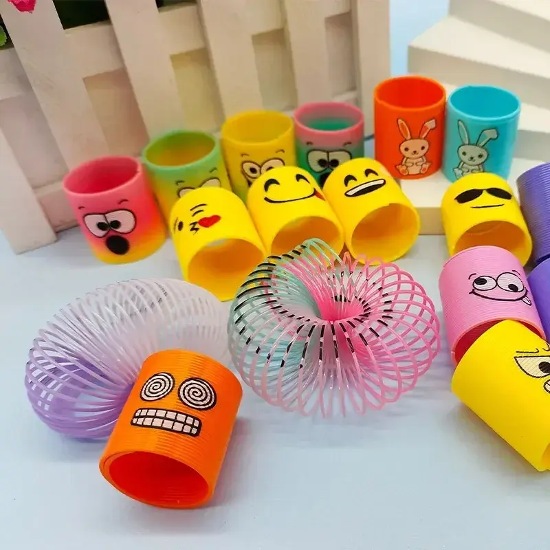 5 шт. неоновые радужные пластиковые весенние игрушки с улыбкой для детей на день рождения, конфеты, карнавальные призы, Goodie Bag