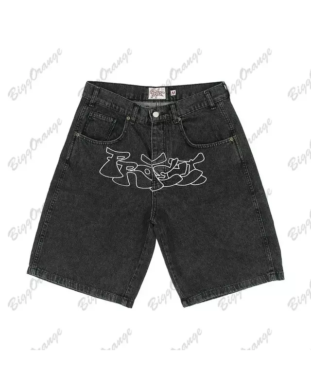 Punk Rock Gothic Y2k spodenki Hip Hop jeansowe spodenki sportowe damskie nowe Harajuku moda na co dzień szorty do koszykówki odzież damska