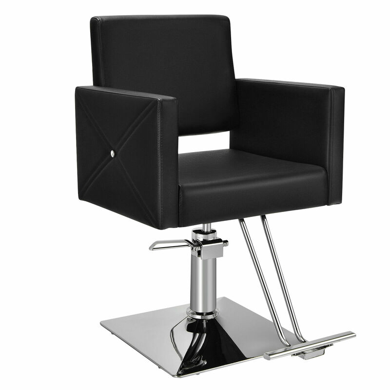Salão de beleza cadeira para cabeleireiro ajustável giratória hidráulica barbeiro estilo cadeira jb10001bk
