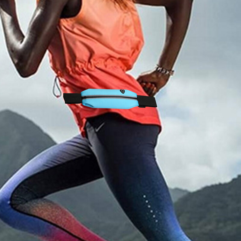Cintura da corsa per donna borsa da allenamento per Fitness riflettente cintura da corsa tascabile regolabile per allenamento Fitness Walking Jogging