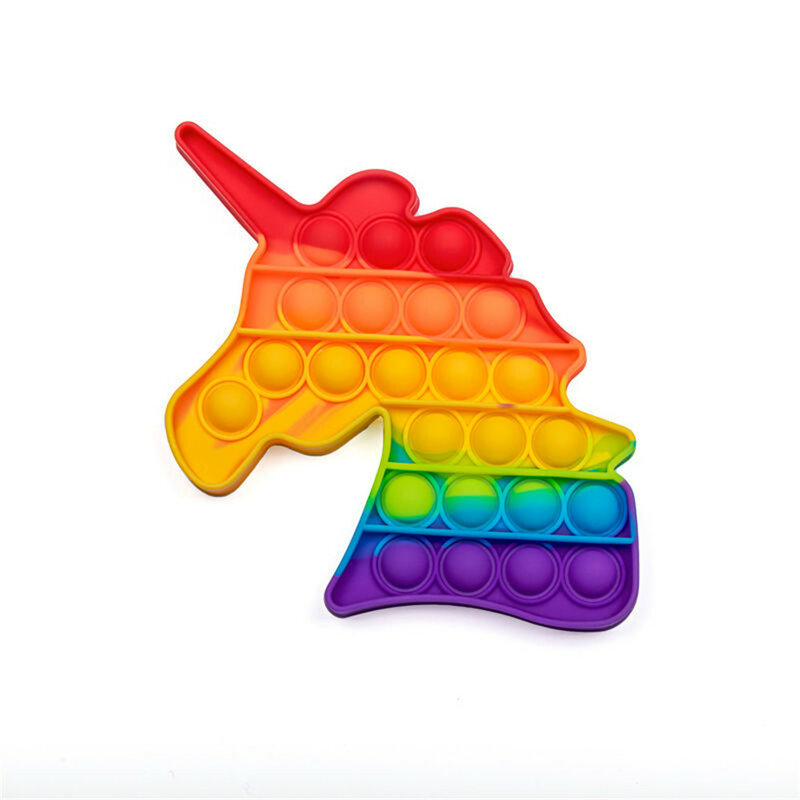 Zappeln Reliver Stress Spielzeug Einhorn Pop Regenbogen für Seine Blase Anti-Stress-Kinder Spielzeug Einfache Dimple Sensorischen Lustige Zu Entlasten Autismus