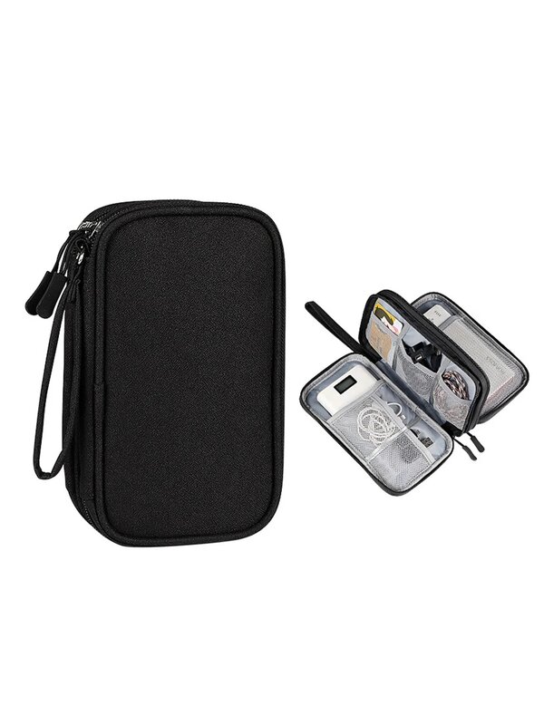 กระเป๋าเก็บอุปกรณ์เสริมดิจิทัลเคสใส่ฮาร์ดดิสก์แบตสำรอง U Disk หูฟังกันฝุ่นกระเป๋าเก็บสายข้อมูล