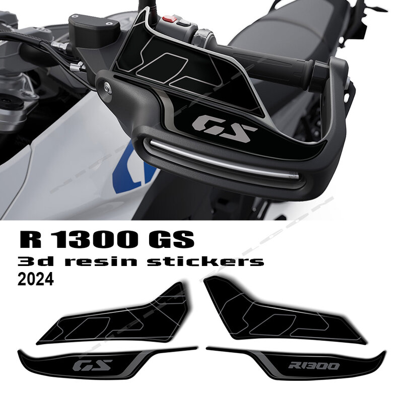 R 1300 GS 오토바이 액세서리 3D 에폭시 송진 스티커, 핸드가드 보호 키트, BMW R1300GS 2024 핸드 가드 스포일러 스티커