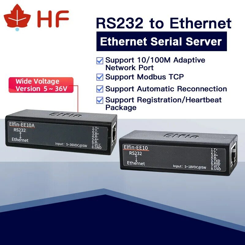 Puerto serie RS232 a Servidor de dispositivo de puerto serie Ethernet, compatible con protocolo TCP/IP Telnet Modbus TCP EE10A