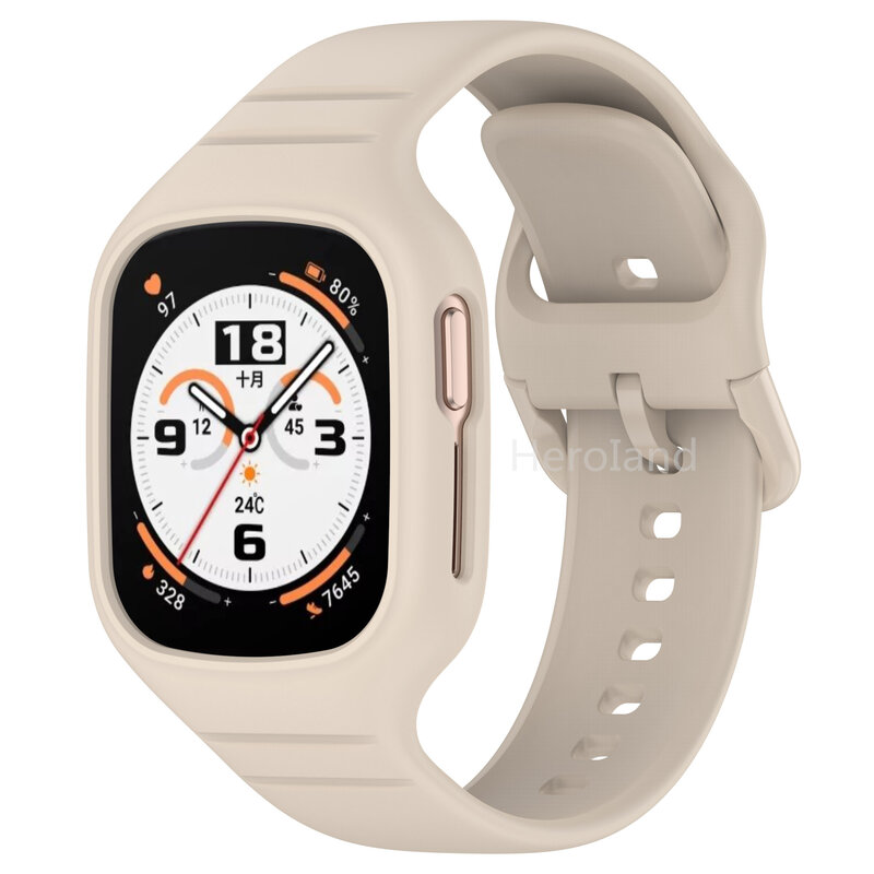 Sport Siliconen Horlogeband Voor Huawei Honor Horloge 4 Band Smarwatch Polsbandje Voor Honor Watch4 Armband Accessoires 2 In 1 Riem