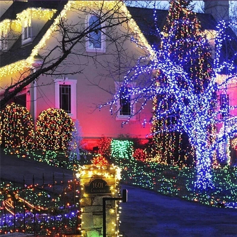Guirxiété lumineuse LED à piles AA, nickel é, étanche, décoration de Noël, fête de mariage en plein air, 2m, 4m, 10m, 20m