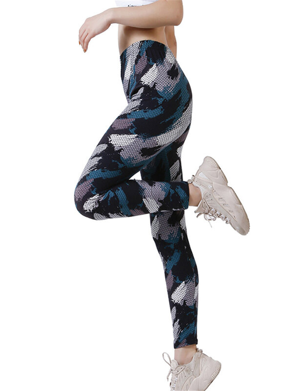 Visnxgi Vrouwen Gym Yoga Broek Sport Kleding Elastische Hoge Taille Atletische Oefening Fitness Leggings Activewear Afdrukken Leggins