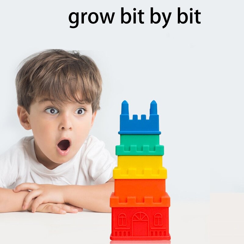 Brinquedos educativos adiantados duráveis que empilham presentes do aniversário dos blocos para meninas dos meninos