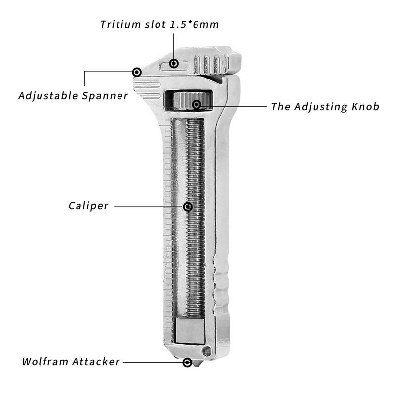 Klucz kieszonkowy przenośny klucz wielofunkcyjny narzędzia kempingowe na zewnątrz kompaktowy tytanowy wielofunkcyjny klucz narzędziowy
